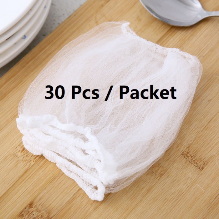 30Pcs Kitchen Sink Filter Bag Sink Strainer Trash Garbage Mesh Disposable Anti-Clogging 1228