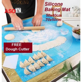 ASOTV® XXL Reusable Nonstick Silicone Baking Mat Rolling Mat [ FREE Dough Cutter ] 1457/1458  Alas